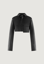 bernadette-leather-contrast-cropped-shirt-black