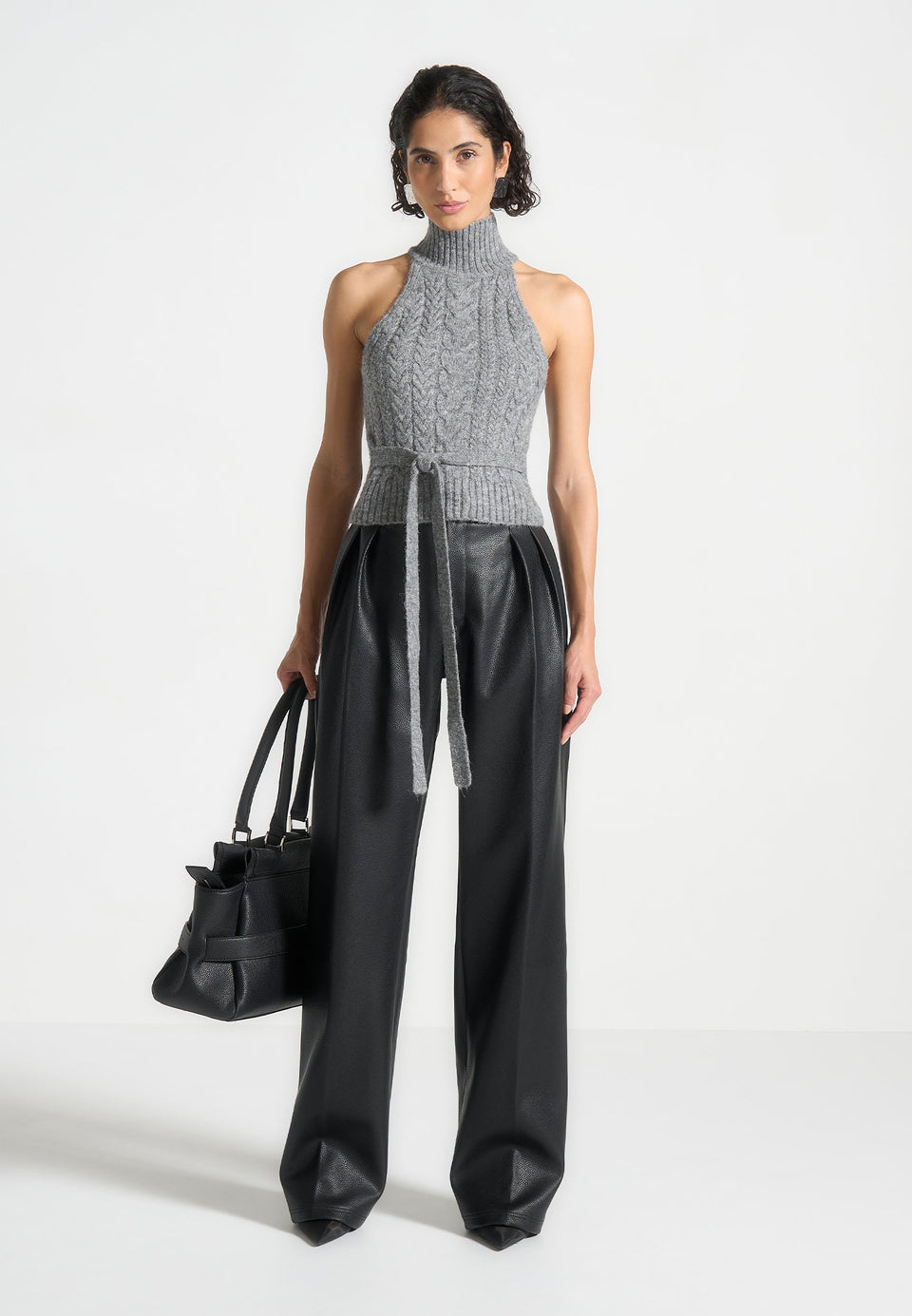 olivia-pebbled-leather-pleated-stacked-trousers-black