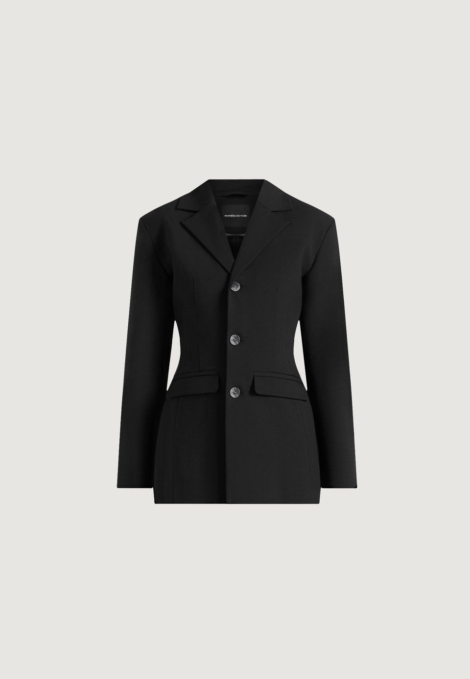 claire-wide-shoulder-cinch-waist-blazer-black