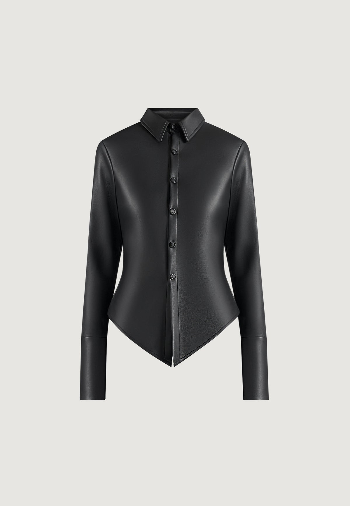 sonia-leather-cinch-shirt-black