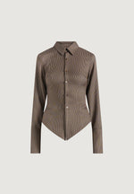 sonia-houndstooth-cinch-shirt-brown