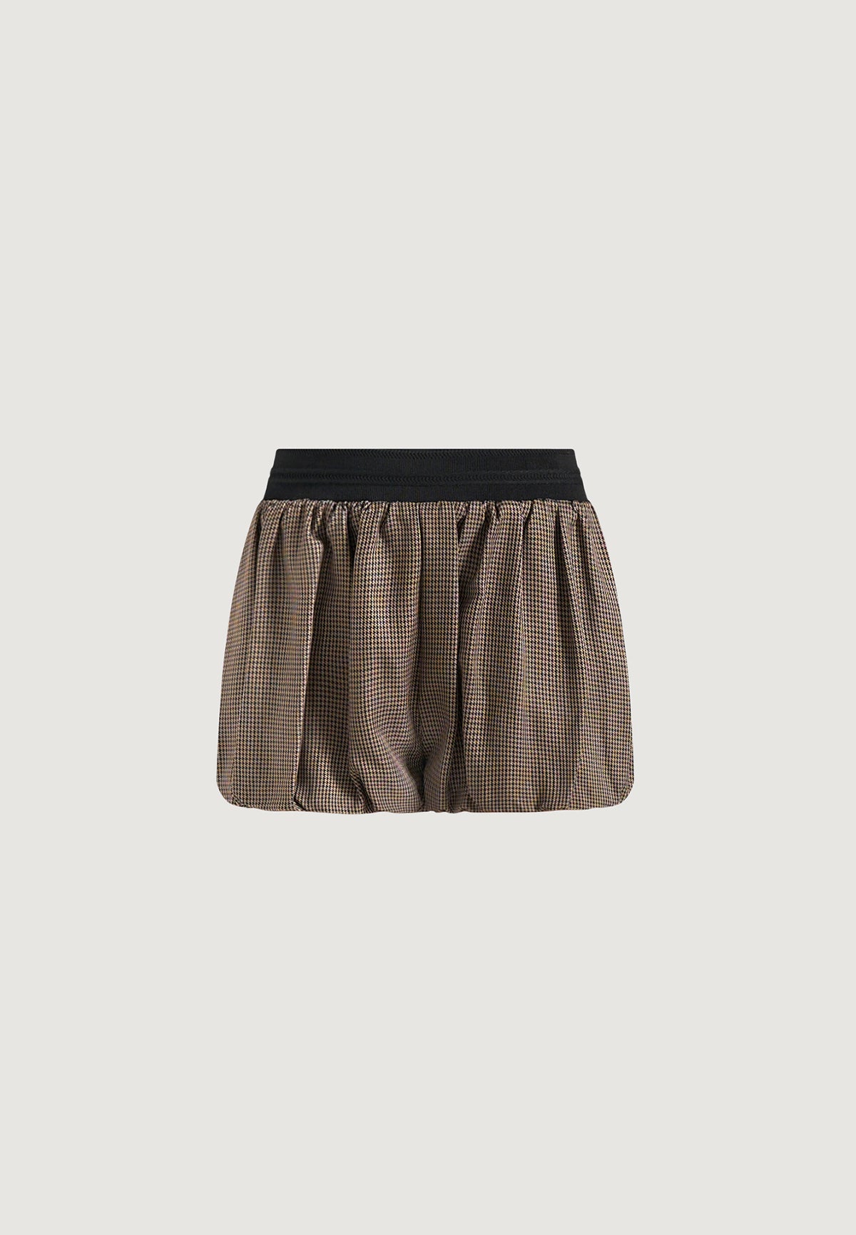 zoe-houndstooth-balloon-shorts-brown