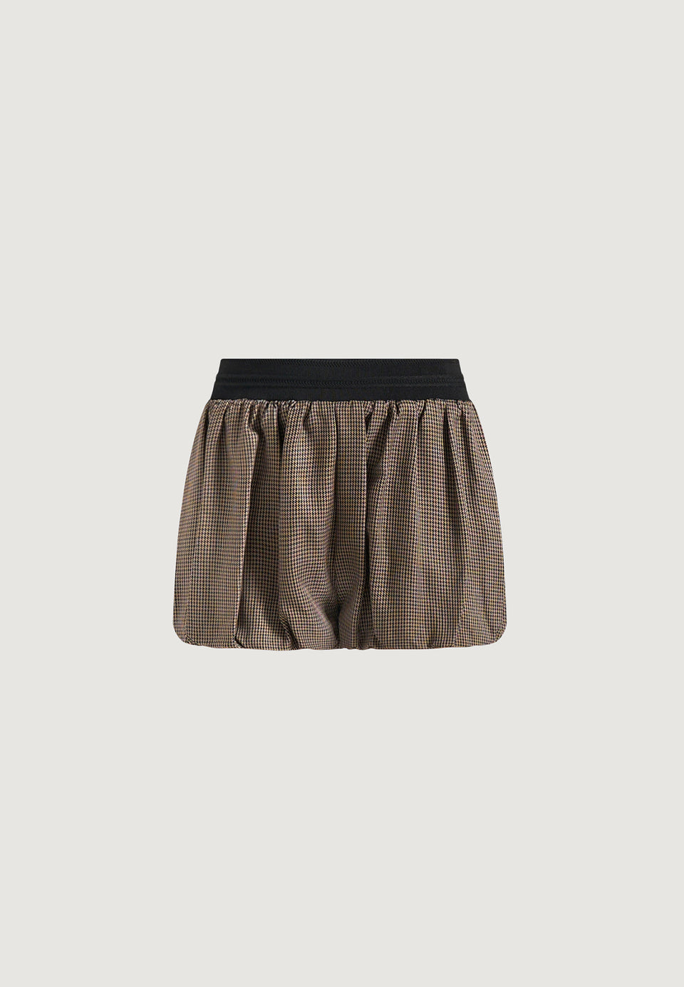 zoe-houndstooth-balloon-shorts-brown