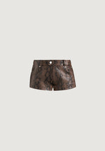 samia-python-mini-shorts-brown