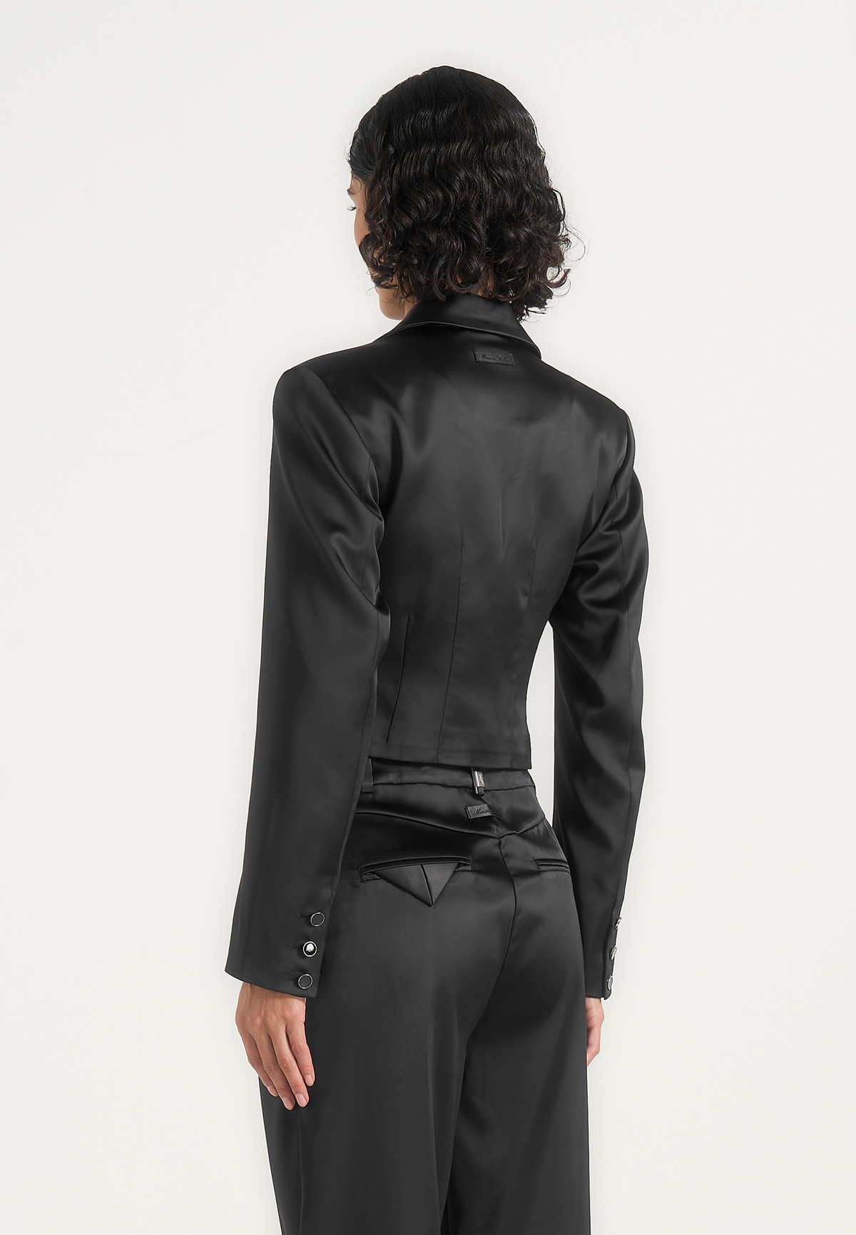 Kiki - Rhinestone Corset Blazer - Black