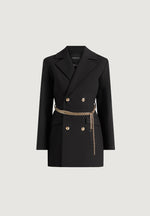 zara-double-breasted-blazer-dress-with-chain-black