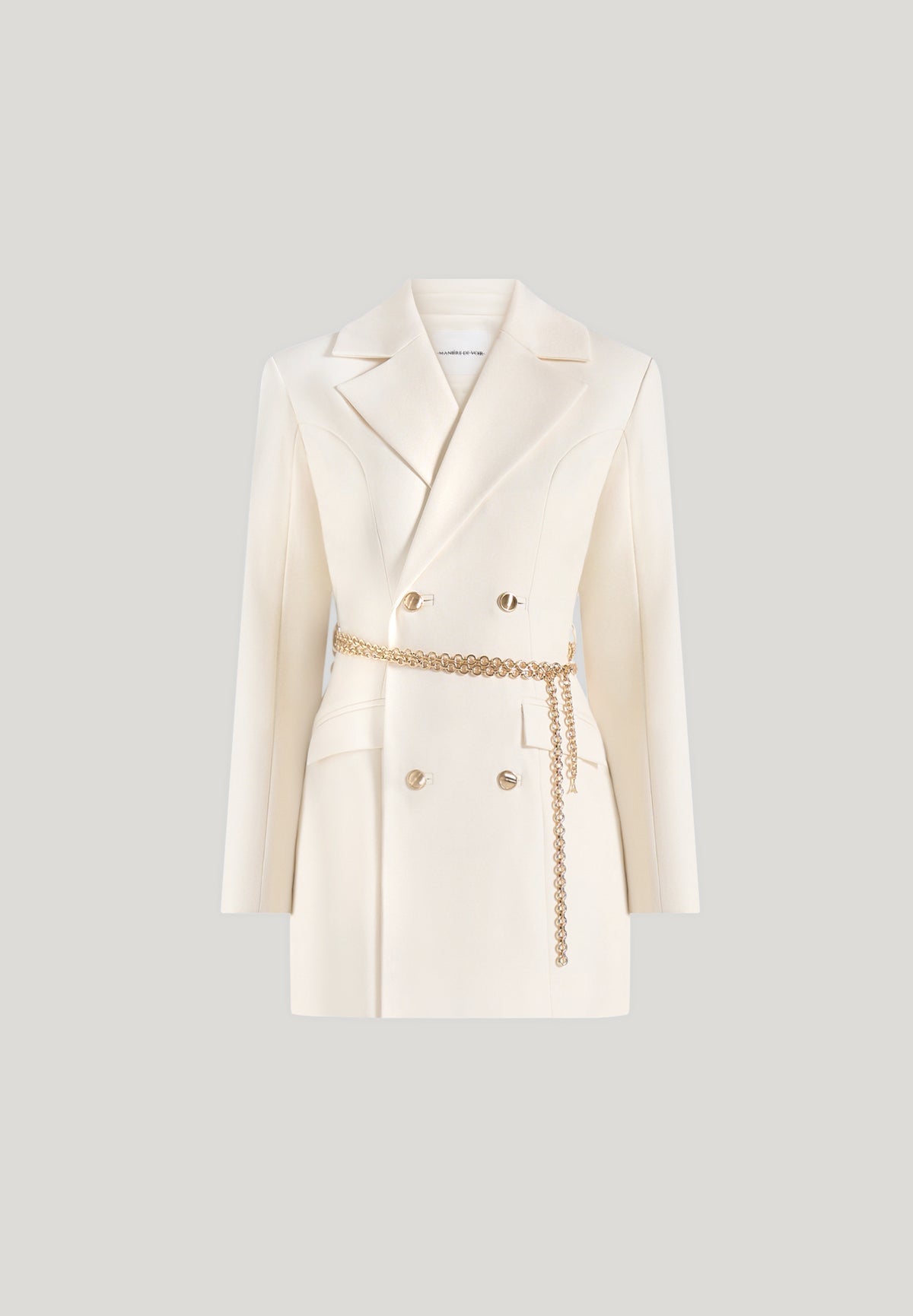 zara-double-breasted-blazer-dress-with-chain-off-white