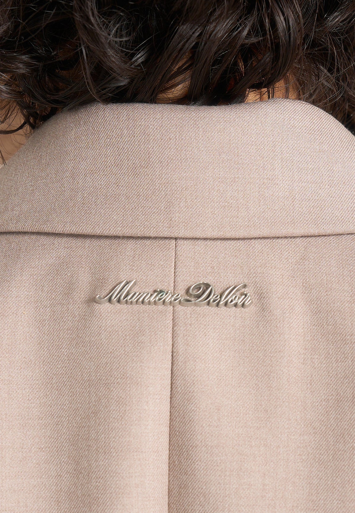 Aisha - Oversized Belted Double-Breasted Blazer - Taupe