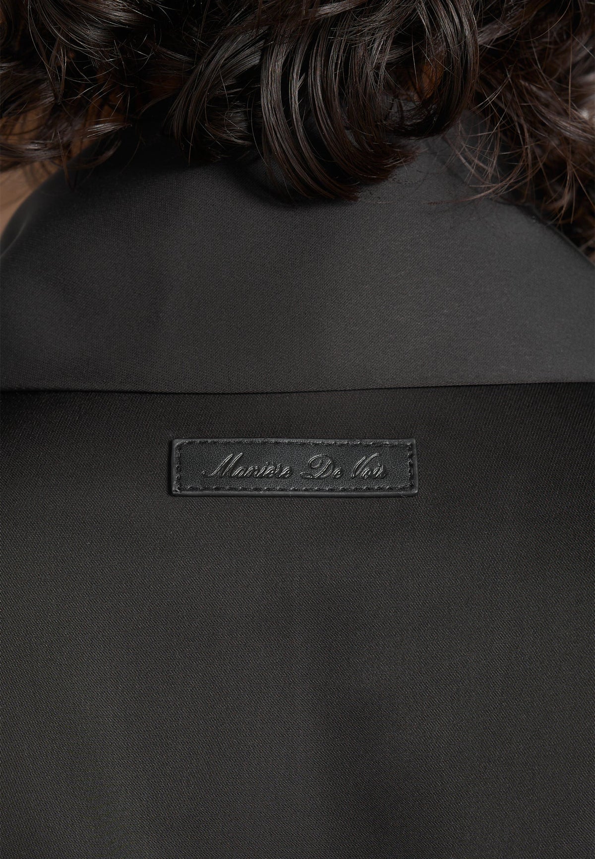 Wilona - Hourglass Scarf Neck Shirt - Black