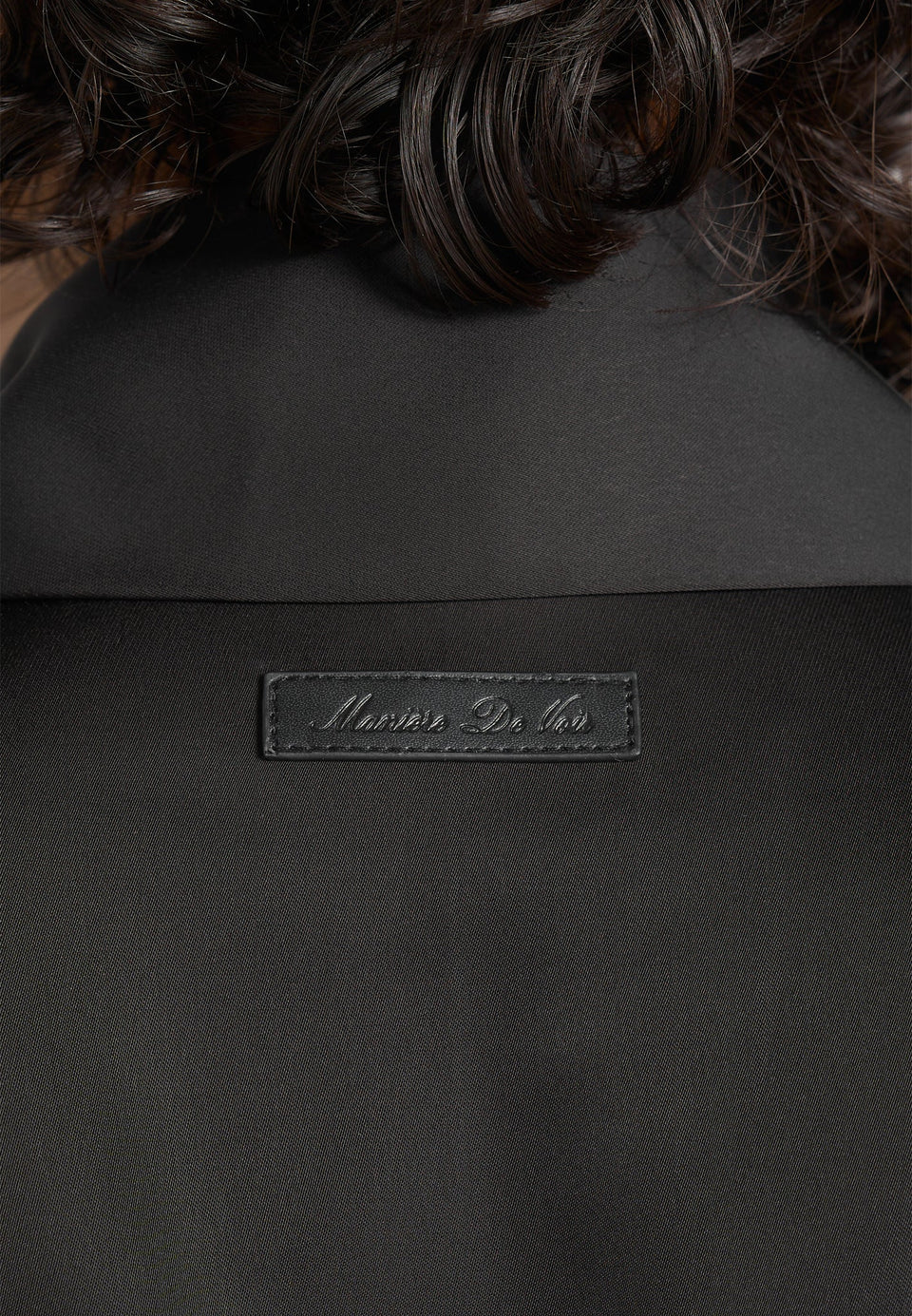 Wilona - Hourglass Scarf Neck Shirt - Black