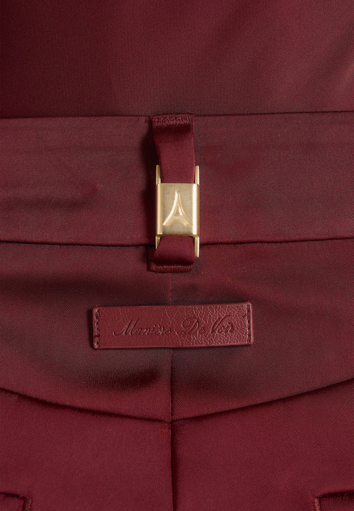 Julie - Satin Twin Pleat Pants - Wine Red