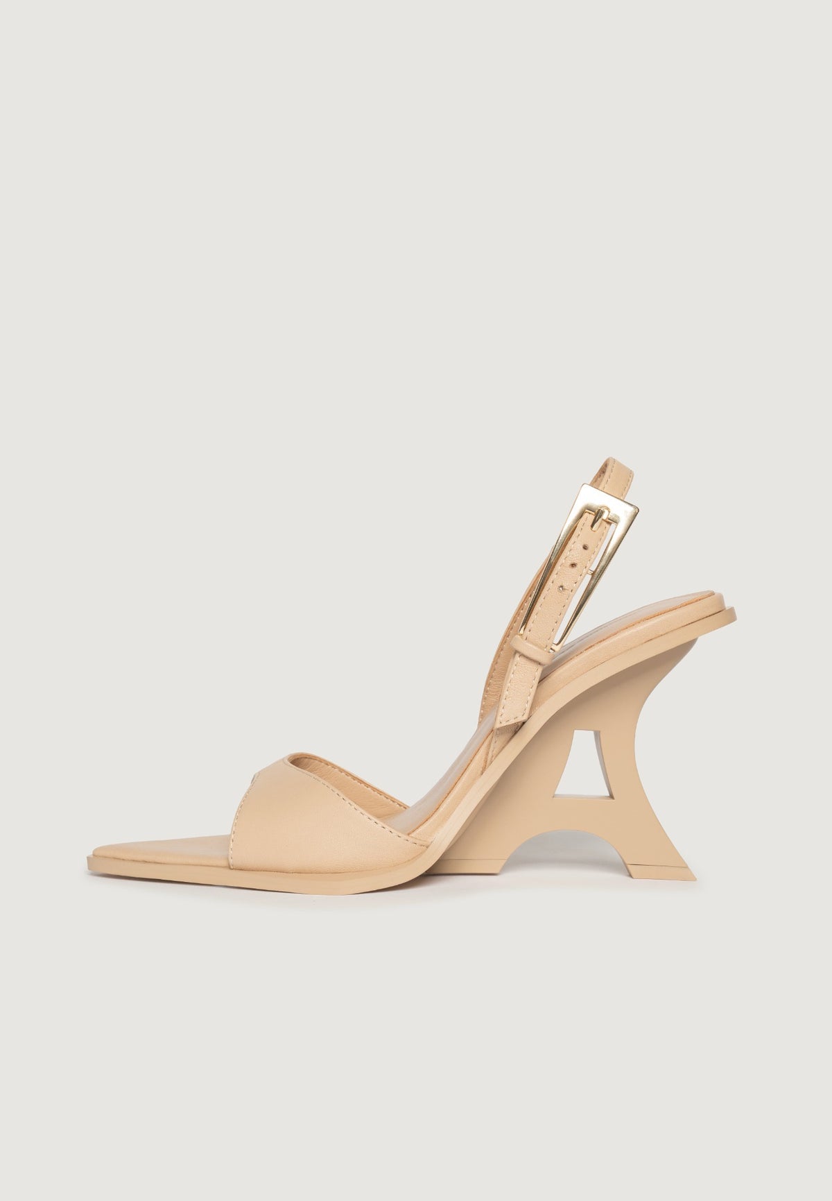 L'Eiffel - Open-Toe Slingback Heels - Nude