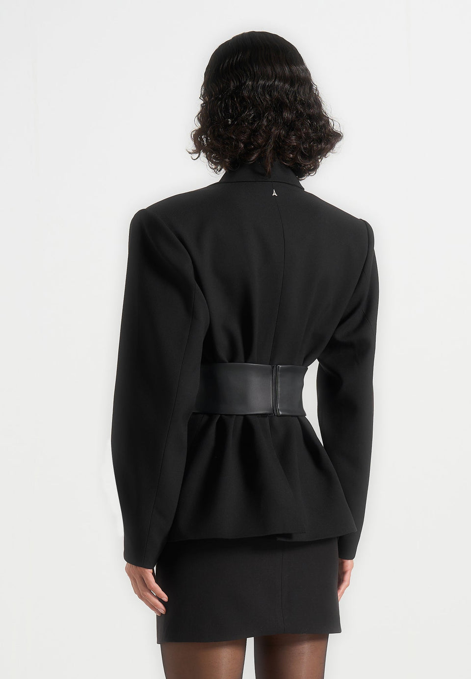 marie-twist-sleeve-blazer-with-belt-black