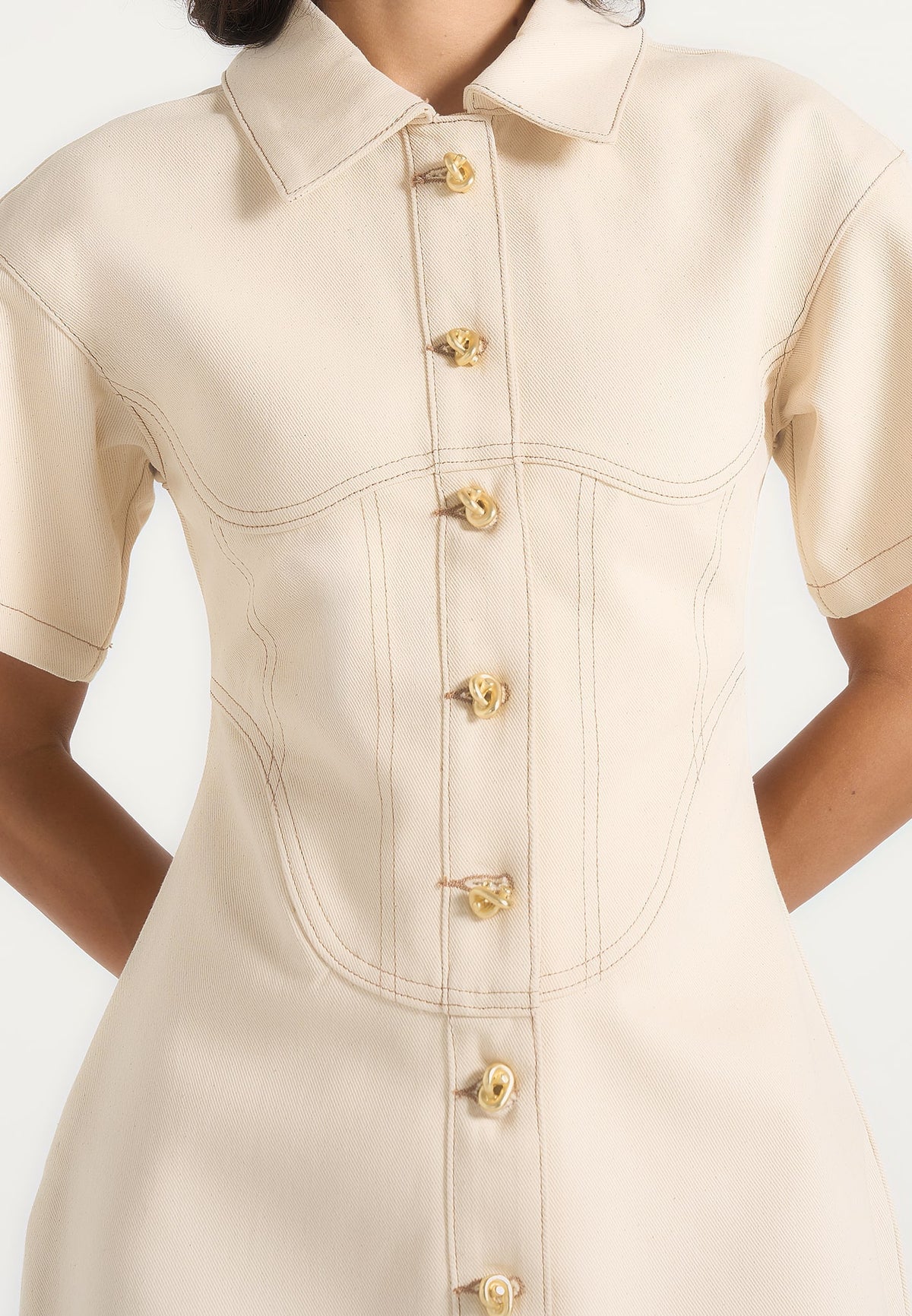 mathilde-denim-corset-contrast-stitch-dress-cream