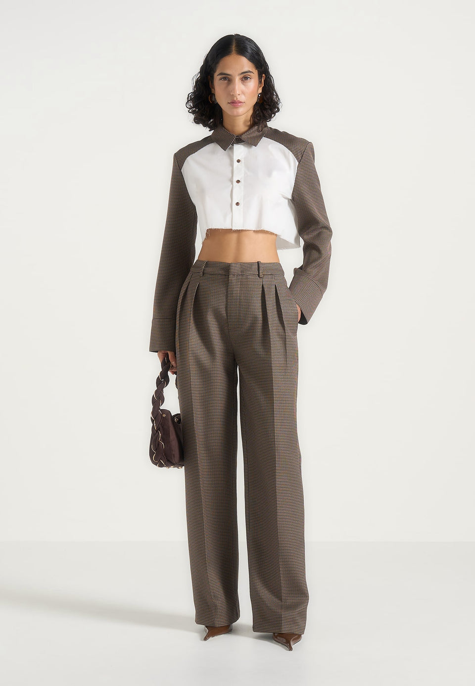 bernadette-houndstooth-cotton-cropped-shirt-white-brown