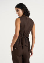 maisie-tailored-crew-neck-cinch-waistcoat-brown
