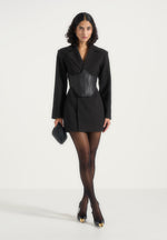 lacey-tailored-blazer-dress-with-reversible-corset-black