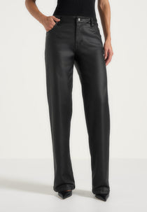 Florence - Wax Effect Jeans - Black
