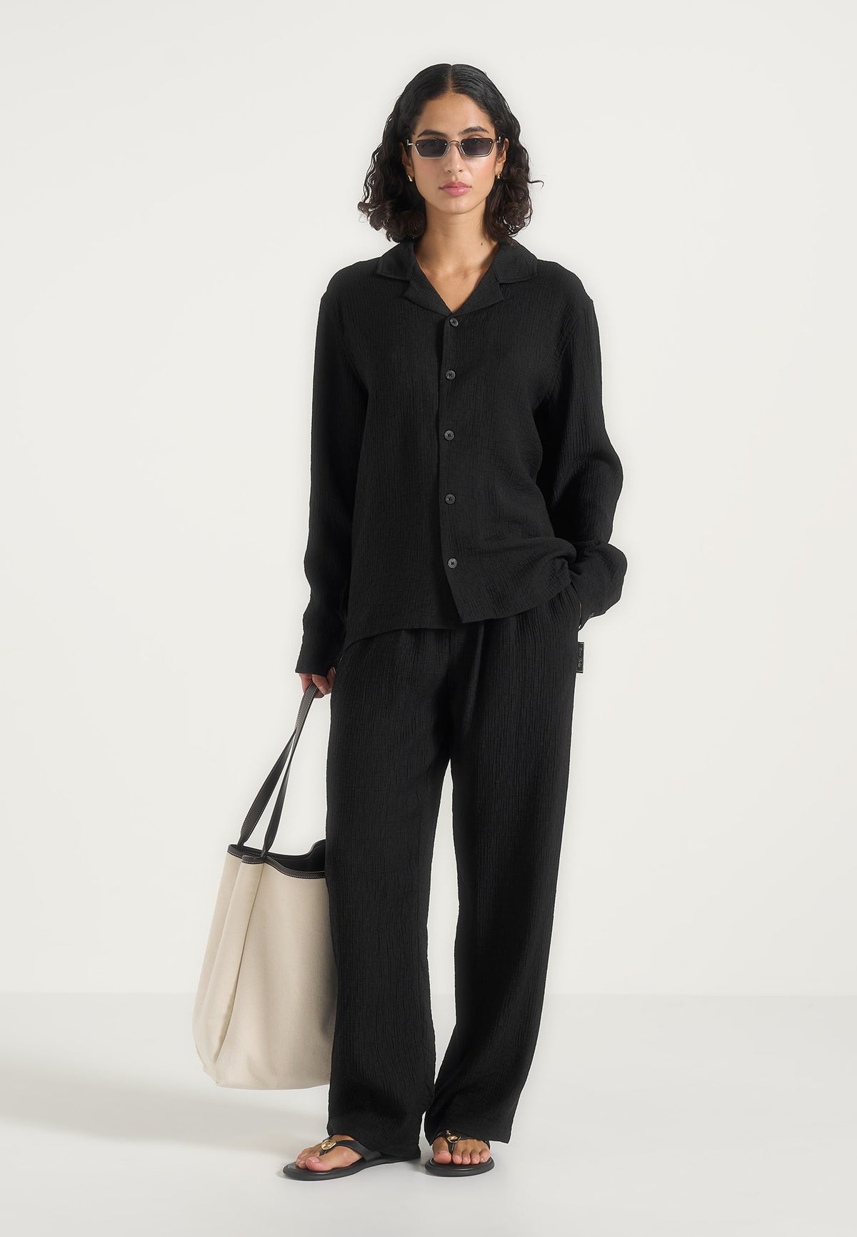 bailey-unisex-textured-long-sleeve-shirt-black