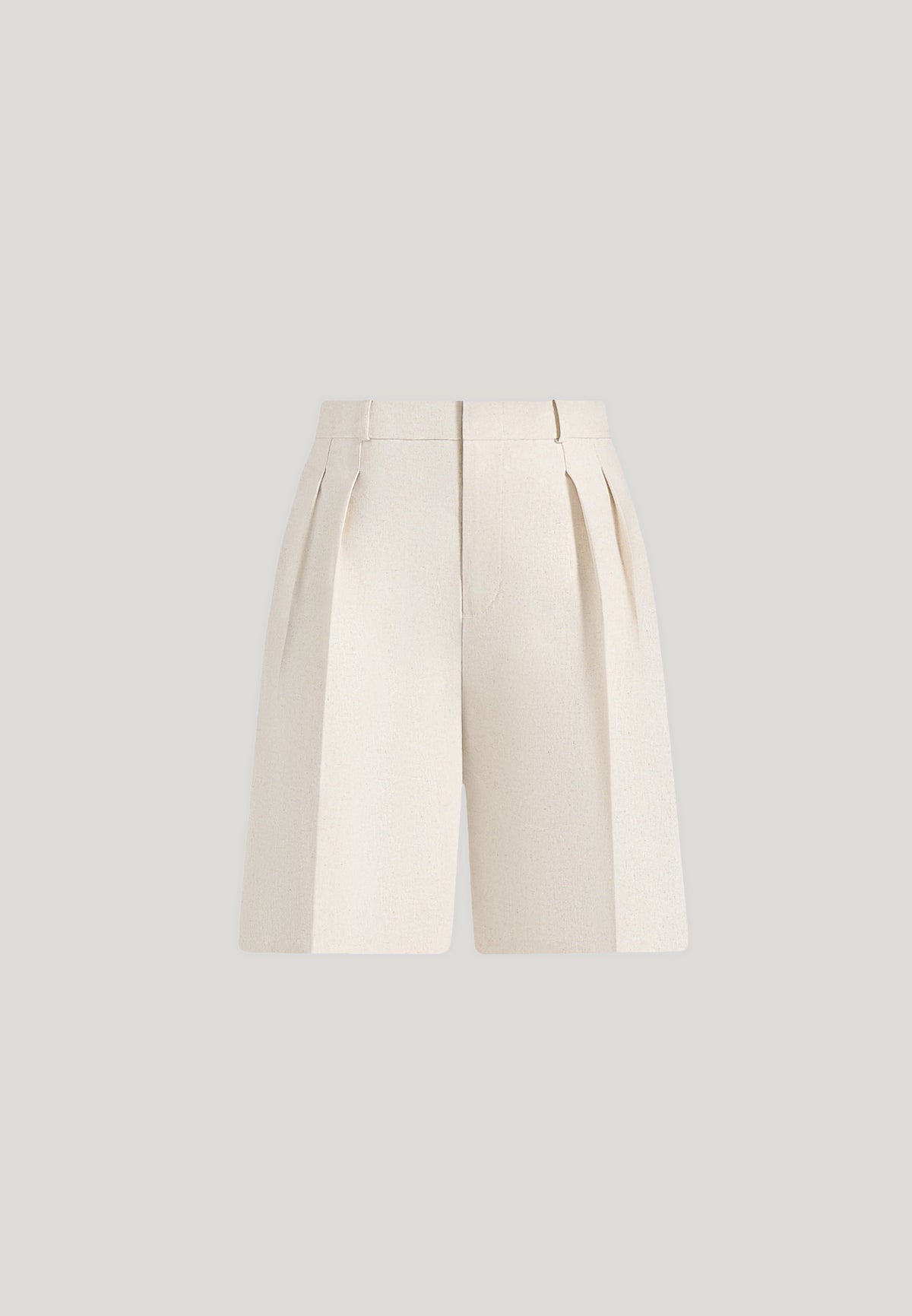 lorette-linen-twin-pleat-shorts-natural