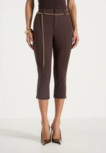 una-capri-leggings-with-chain-brown