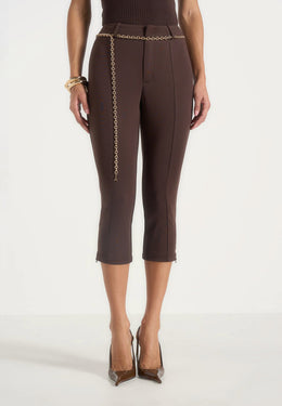 una-capri-leggings-with-chain-brown