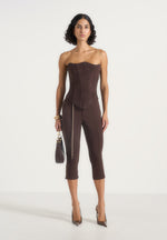 una-capri-leggings-with-chain-brown