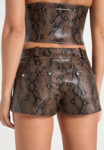 samia-python-mini-shorts-brown
