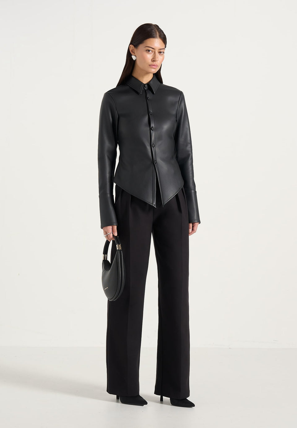 sonia-leather-cinch-shirt-black
