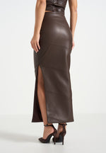daisy-leather-midaxi-skirt-brown