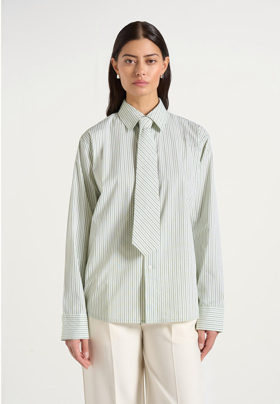 dylan-unisex-pinstripe-long-sleeve-shirt-with-detachable-tie-sage