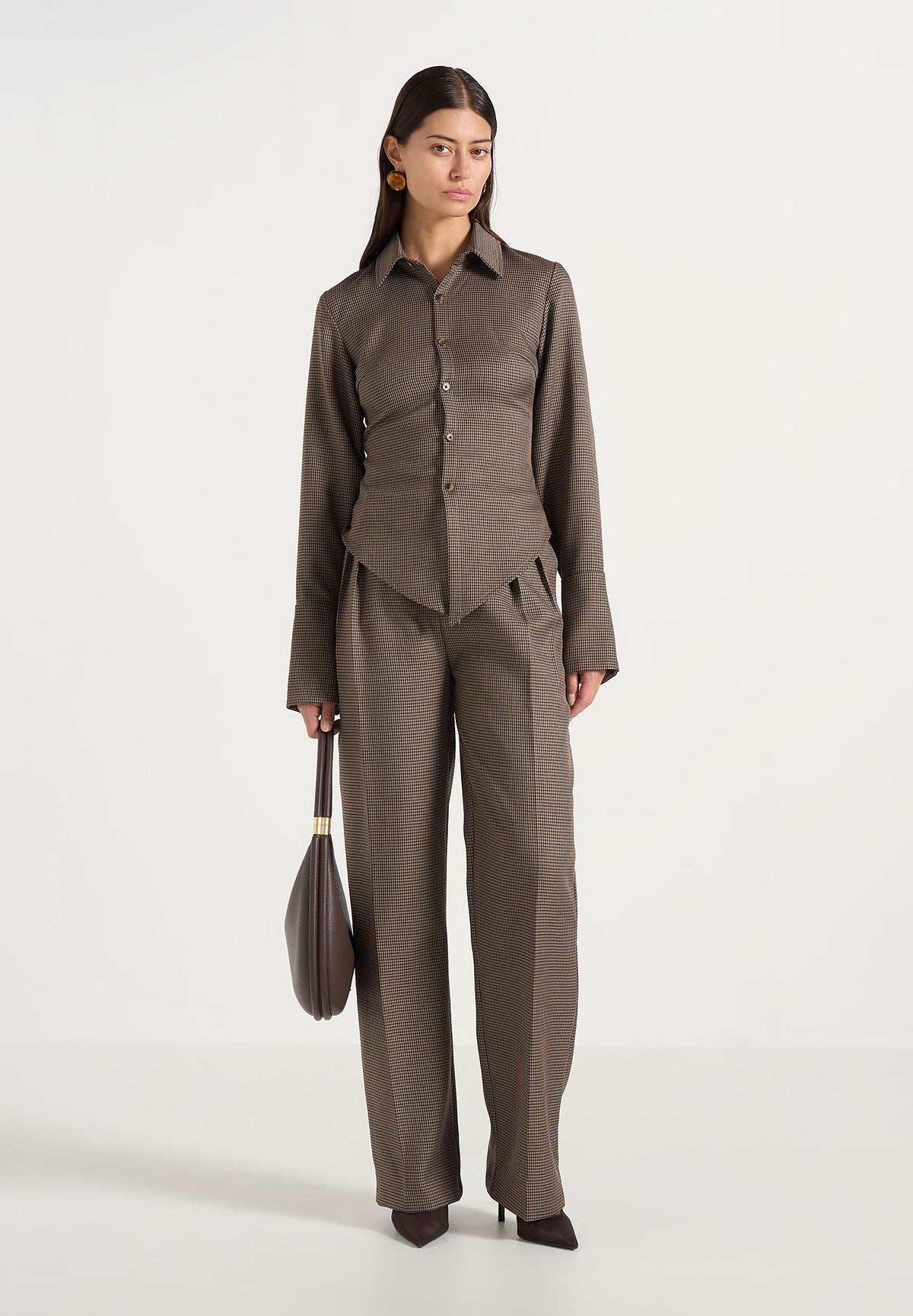 julie-houndstooth-twin-pleat-trousers-brown