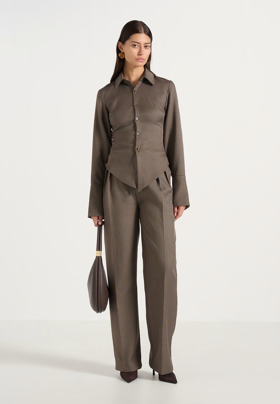 julie-houndstooth-twin-pleat-trousers-brown