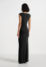 brigitte-v-neck-drape-maxi-dress