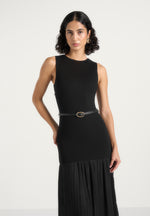 emma-crew-neck-belted-pleated-maxi-dress-black