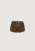 delina-velour-mini-short-brown