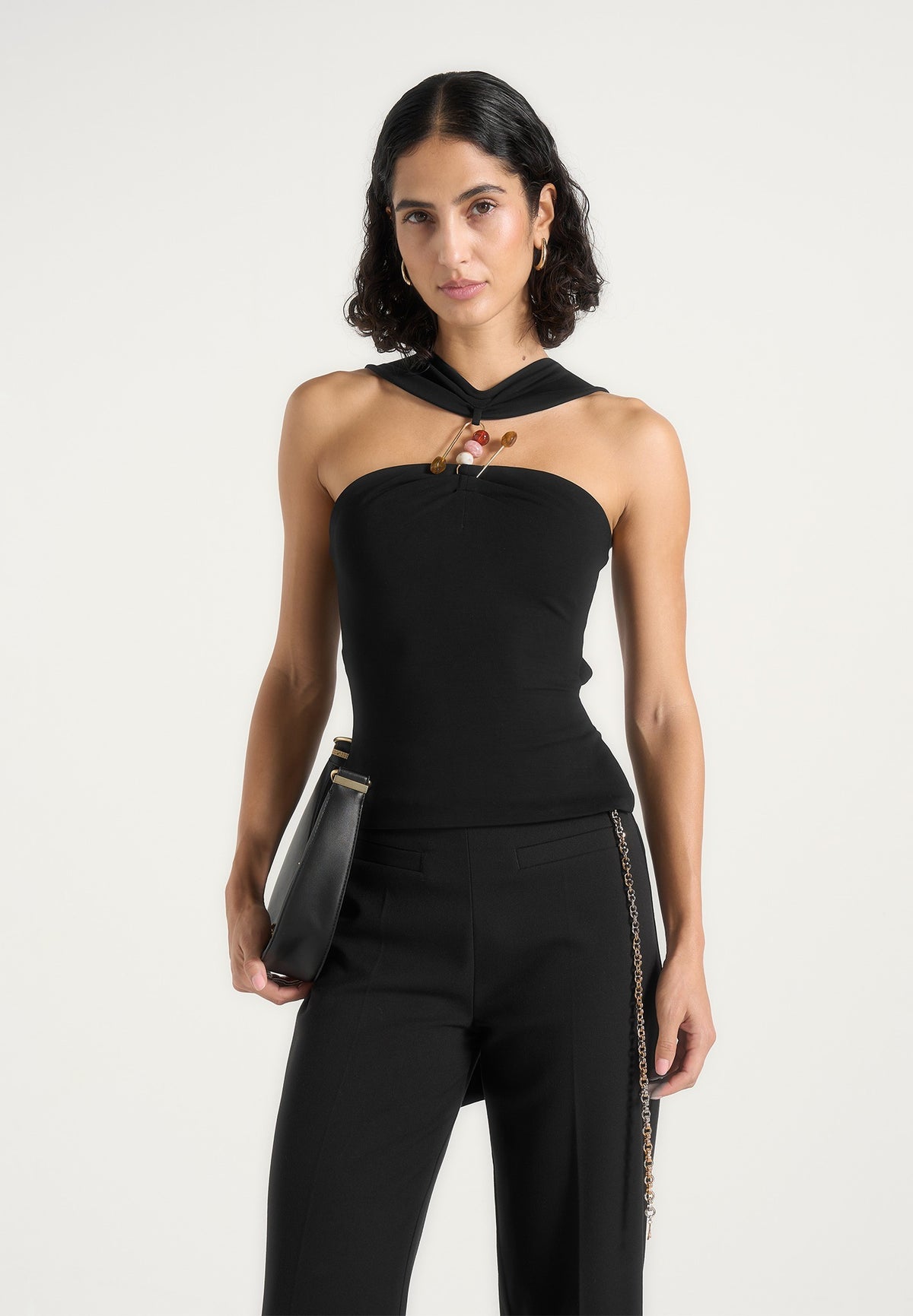 cecile-hardware-halter-top-black