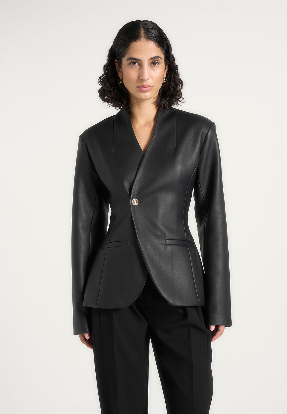 ina-leather-cinched-waist-kimono-blazer