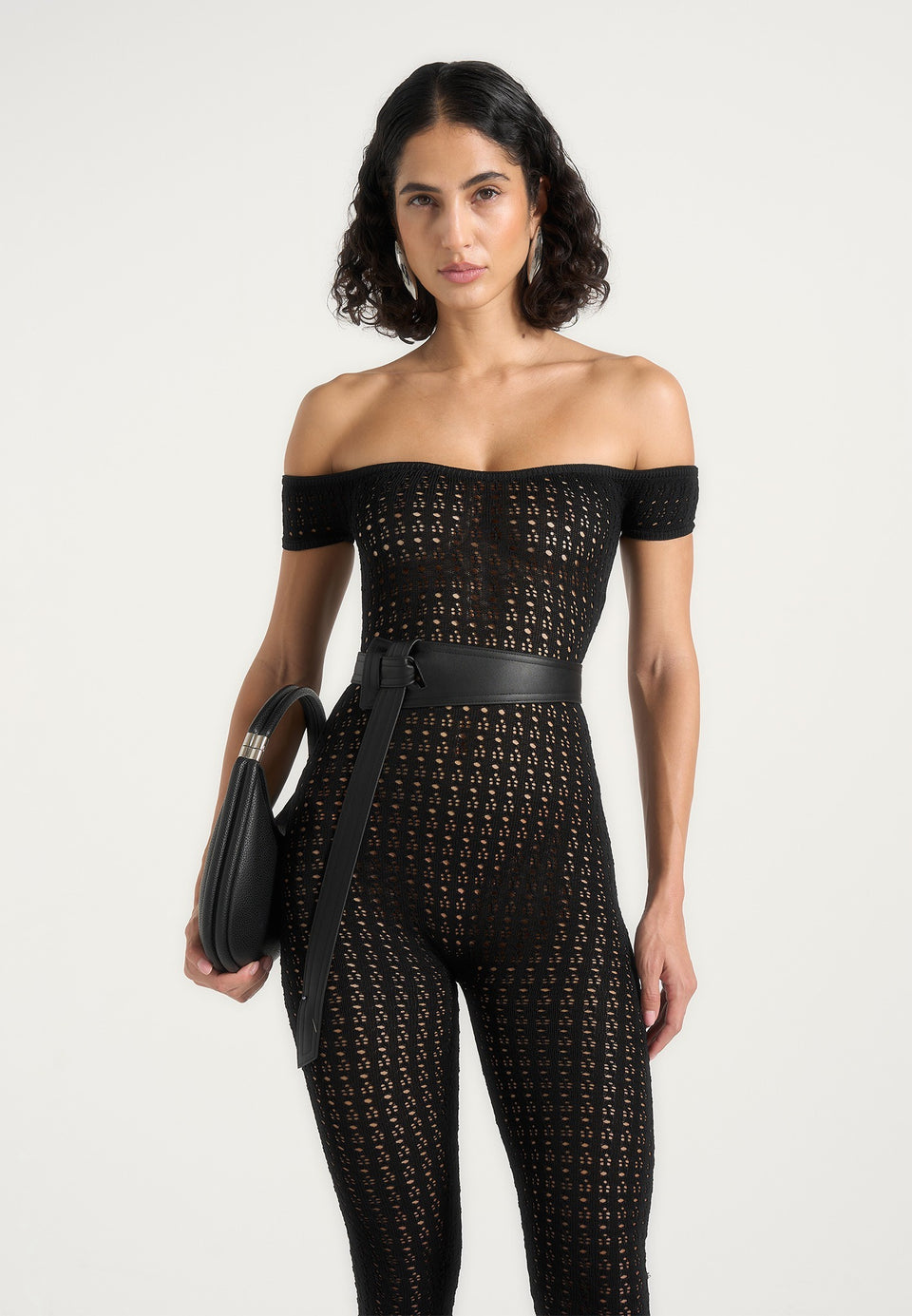 pointelle-knit-off-the-shoulder-jumpsuit-with-belt-black