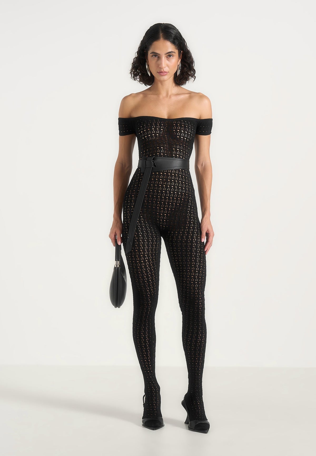 pointelle-knit-off-the-shoulder-jumpsuit-with-belt-black