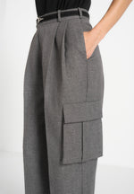 textured-tailored-pleated-cargo-trousers-grey