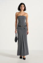 tabitha-tailored-pinstripe-bandeau-belted-maxi-dress-grey