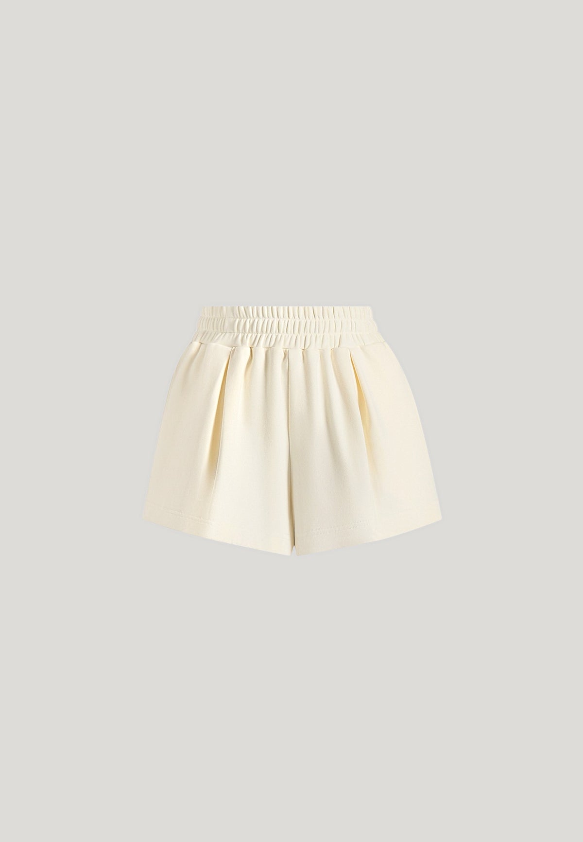 sh002-gathered-waist-cotton-shorts-pale-yellow