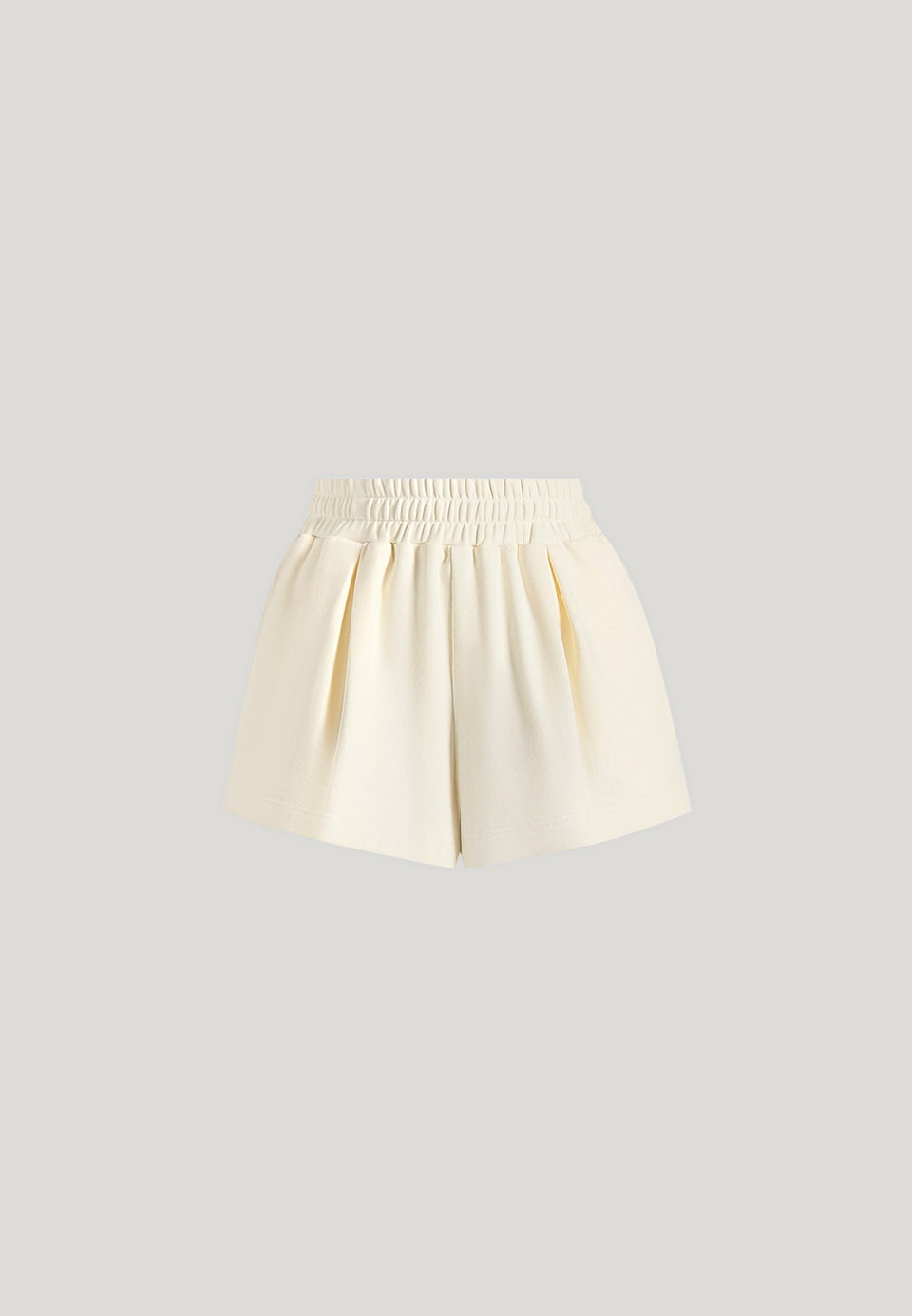sh002-gathered-waist-cotton-shorts-pale-yellow