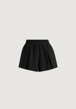 sh002-gathered-waist-cotton-shorts-black