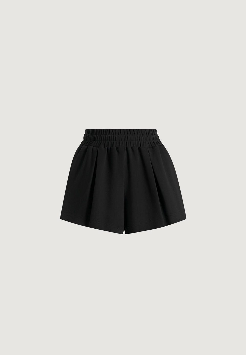 sh002-gathered-waist-cotton-shorts-black