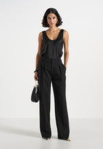 mathilda-satin-scoop-neck-open-back-tank-top-black