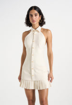 jasmine-halter-pleated-mini-dress-cream