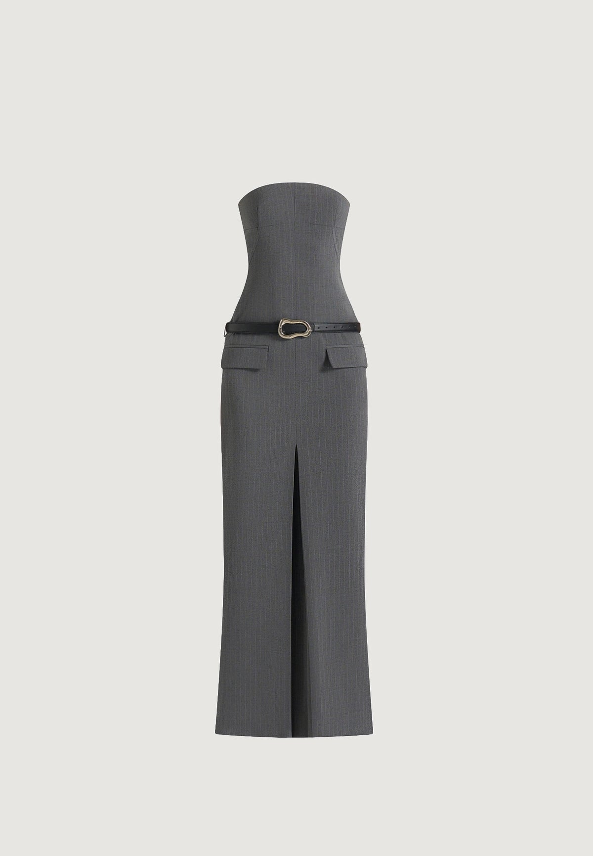 tabitha-tailored-pinstripe-bandeau-belted-maxi-dress-grey