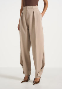 Sophie - Twist Leg Dress Pants - Beige